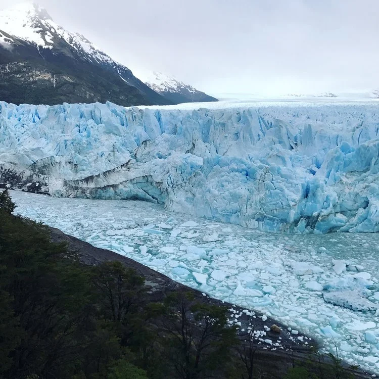 The glacier is 5km wide and 70m high! It is hard to grasp the scale even when standing next to it...