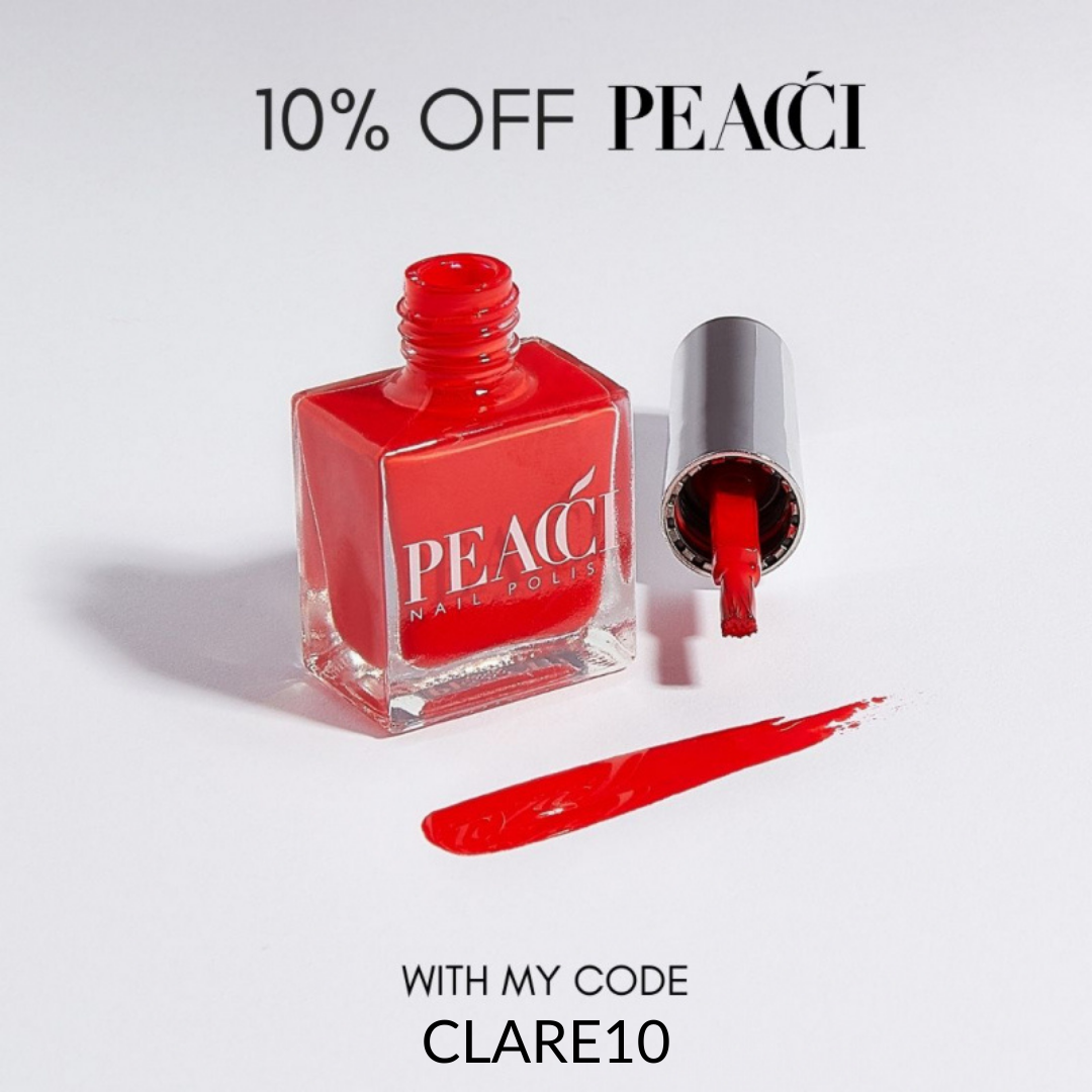 Treat yourself to 10% off any Peacci products with my code CLARE10