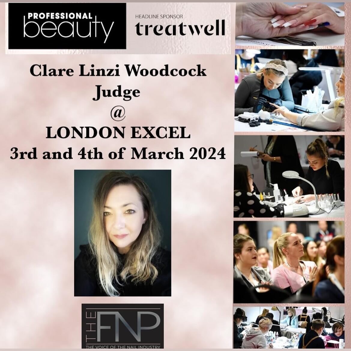 Really looking forward to judging again for the @the_fnp_ and @professionalbeauty.uk nail competitions at Pro Beauty at Excel this weekend. 

I love seeing the amazing work that the competitors come up with. I&rsquo;m always in awe of them actually b