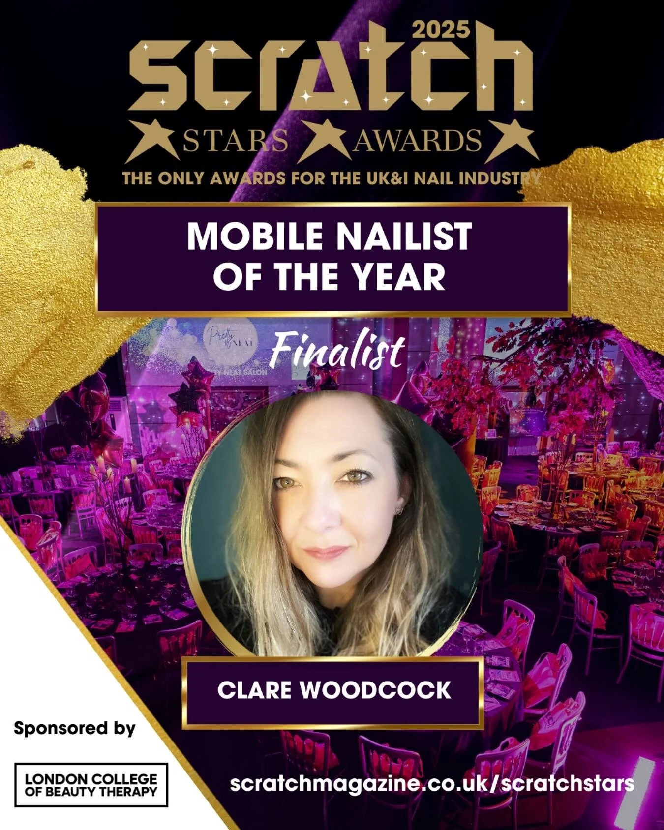 Yay! I&rsquo;m in the running again!  After narrowly missing out last year I&rsquo;m attempting the third win of this mighty title of Mobile Nailist of the Year at the @scratchmagazine #scratchstars awards. If I get the title again I will get into th