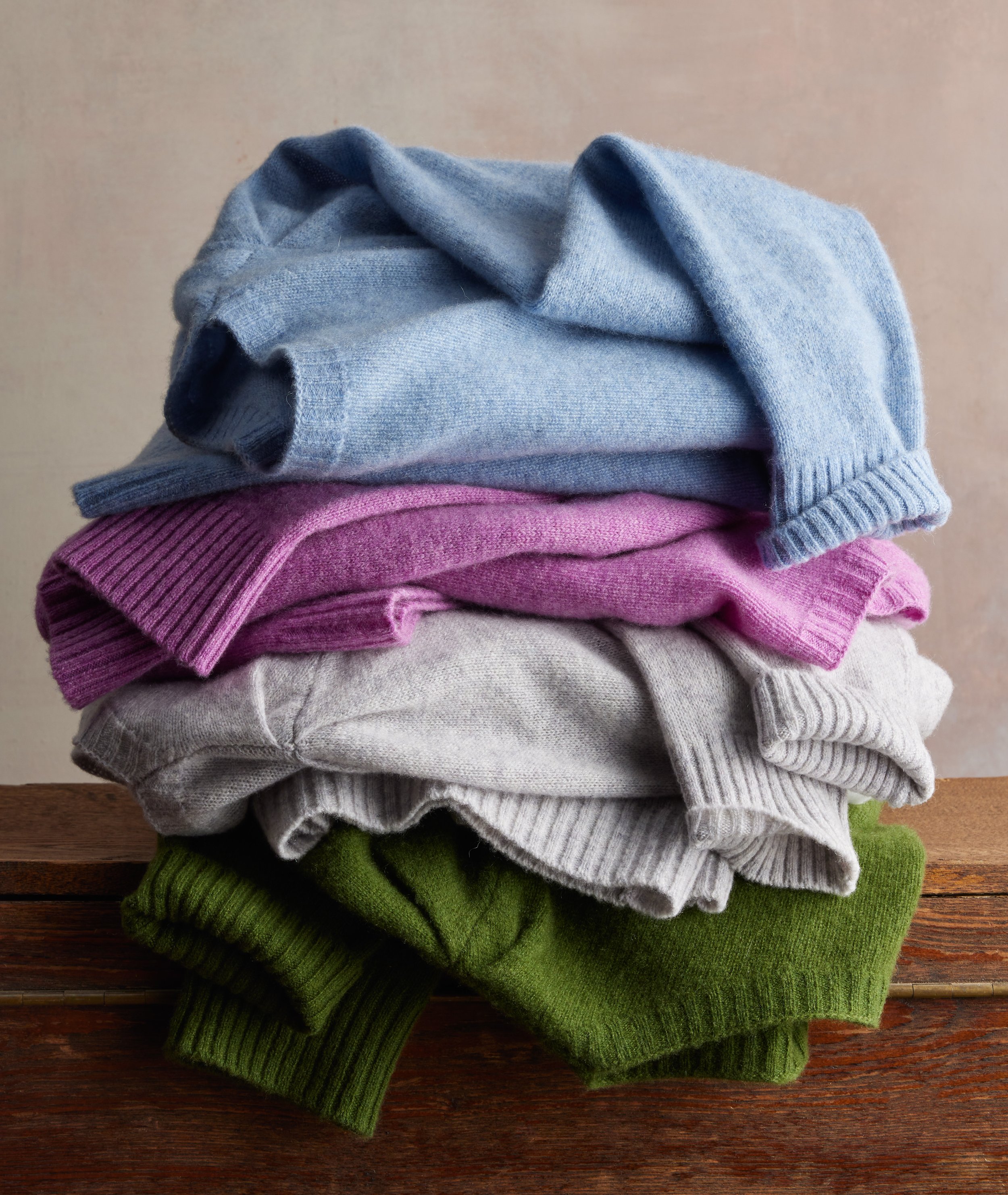 fall sweater stack
