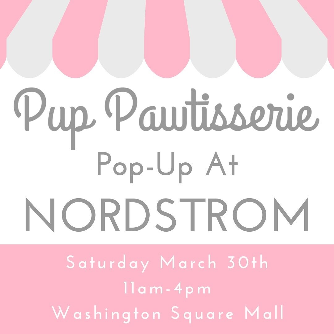 Come see us this Saturday at @nordstromwashingtonsquare. We&rsquo;ll have some Easter and Spring treats your pup is sure to love