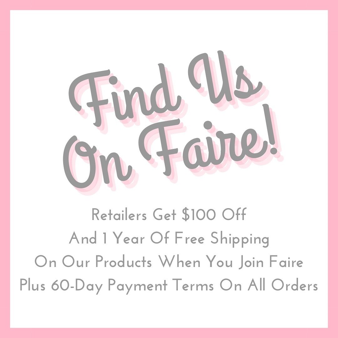 Retailers, you can find us on faire. Check out the link in our profile 🩷