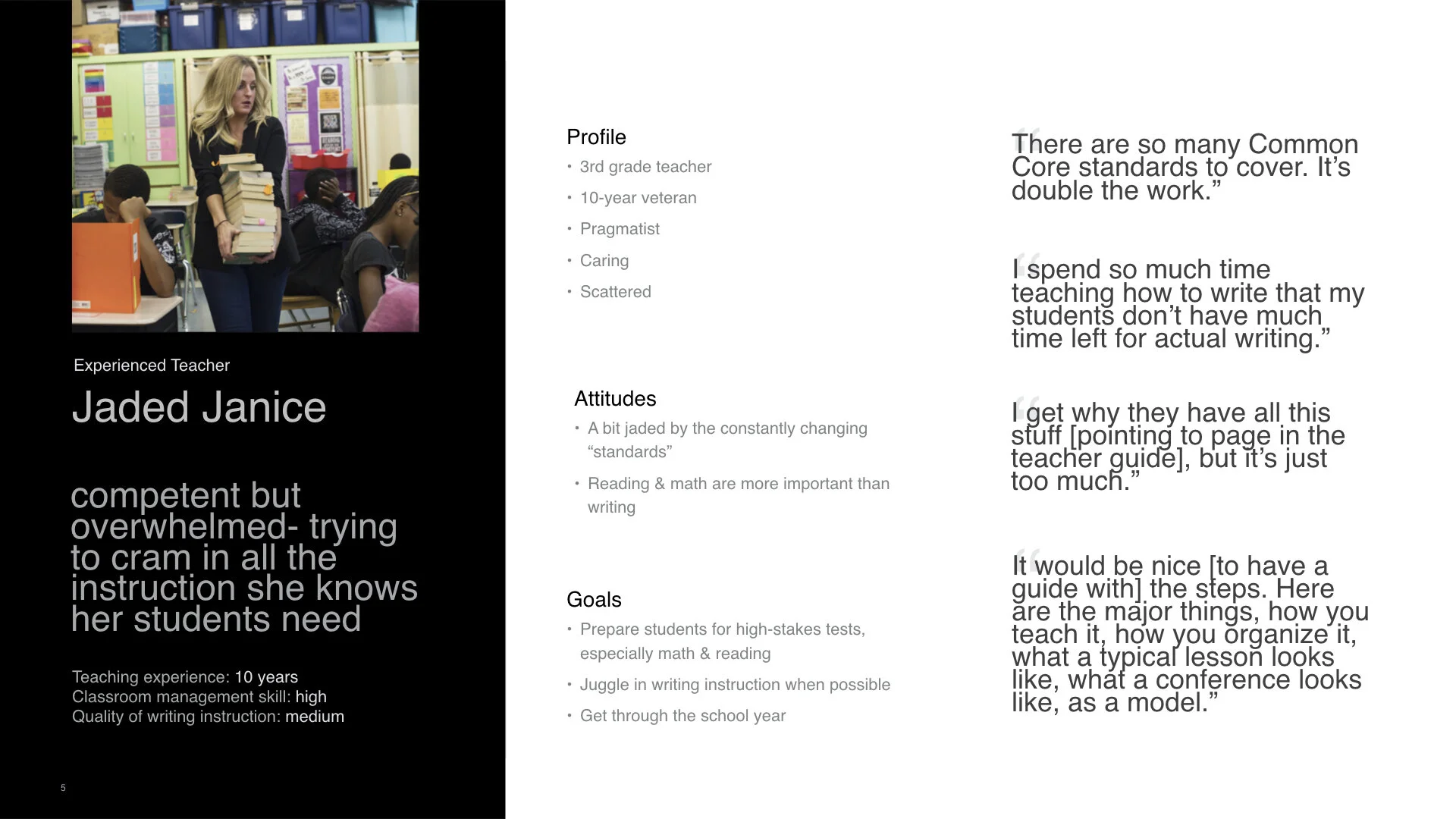 Experienced but Jaded Persona