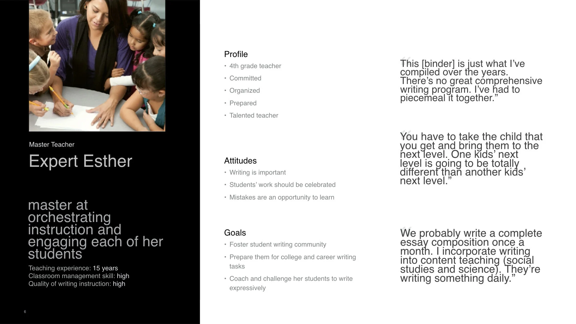 Master Teacher Persona