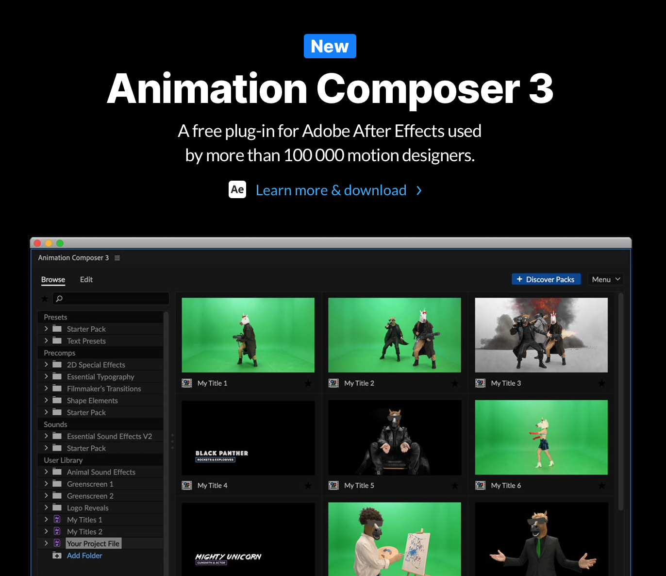 Animation Composer - Mister Horse’s team is a bunch of cool people with background in tech & design. We've been creating tools for motion designers since 2012.