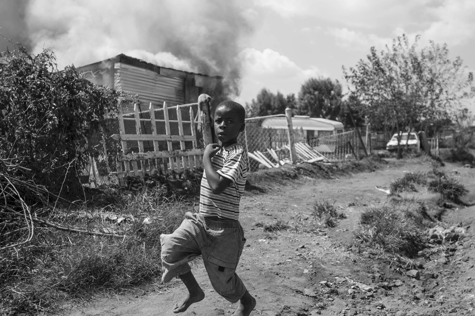  Xenophobic attacks in Atteridgeville, Pretoria. A house owned by a foreigner was set a light.&nbsp; 