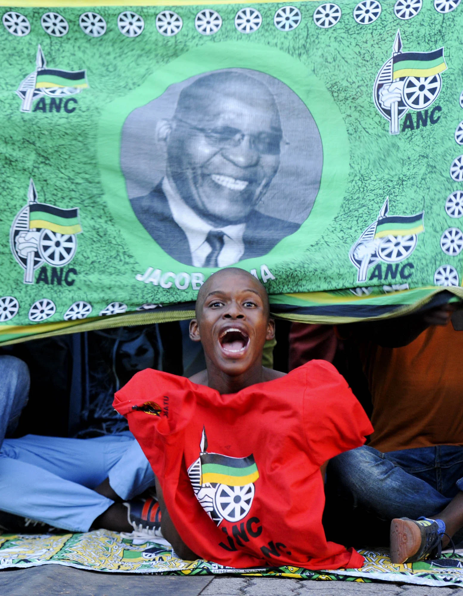  An ANC supported during a rally in Pretoria 