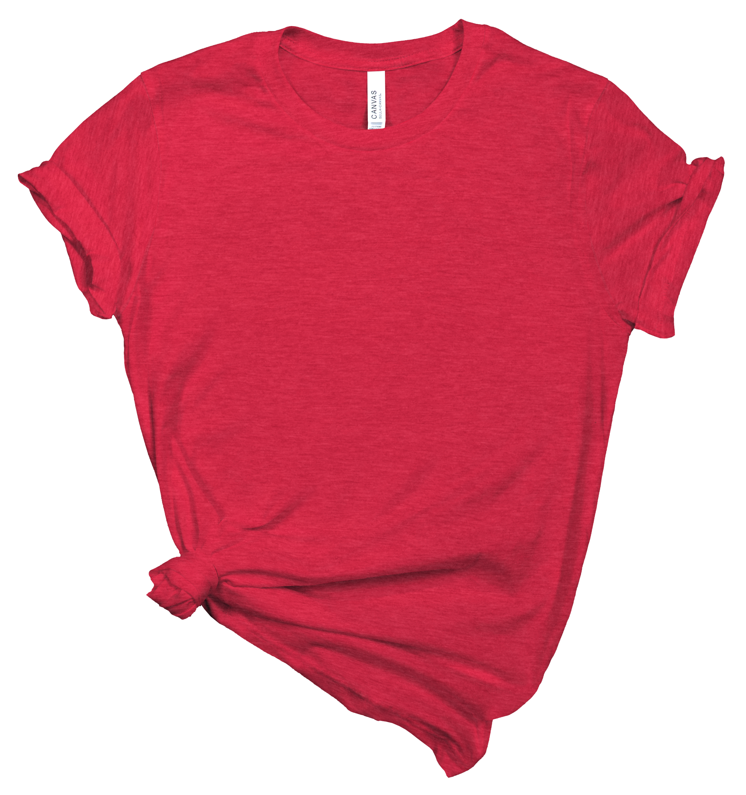 heather red bella canvas