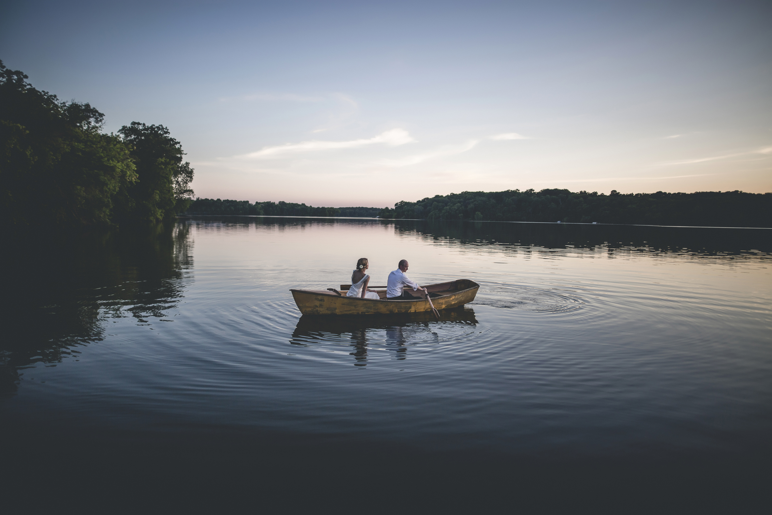 89 Minneapolis Northfield home backyard outdoor wedding lake canoe couple 8.jpg