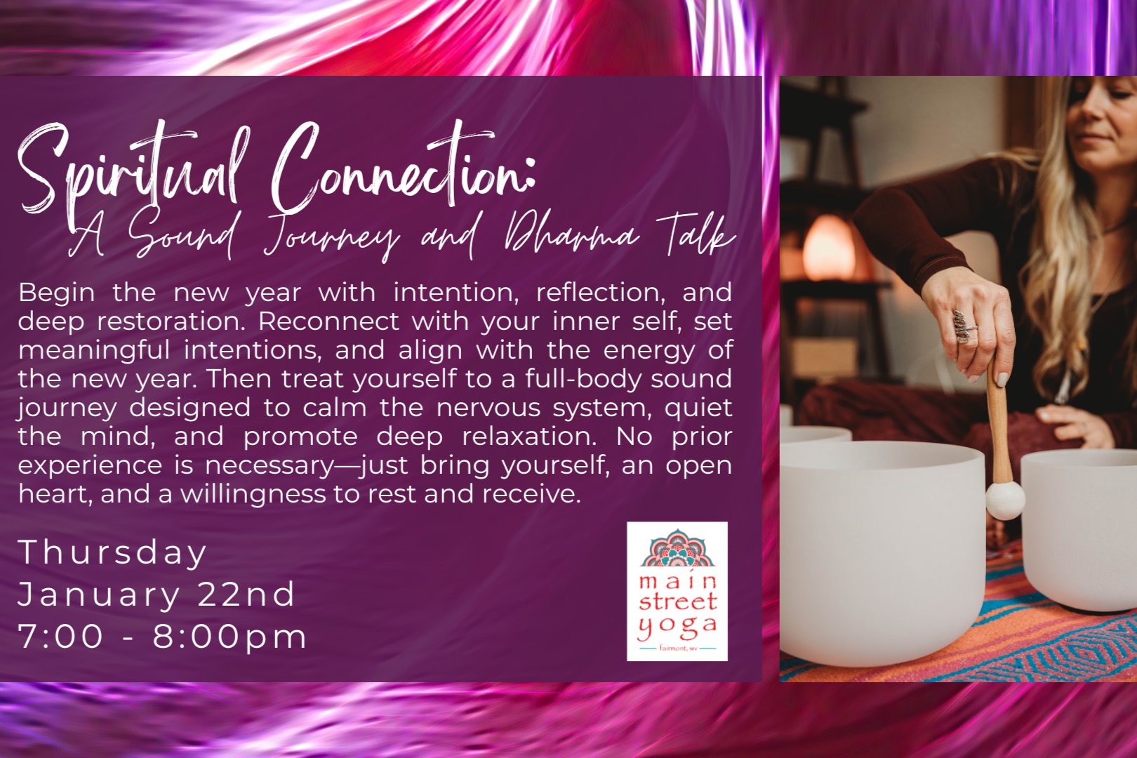 Spiritual Connection: A Sound Journey and Dharma Talk