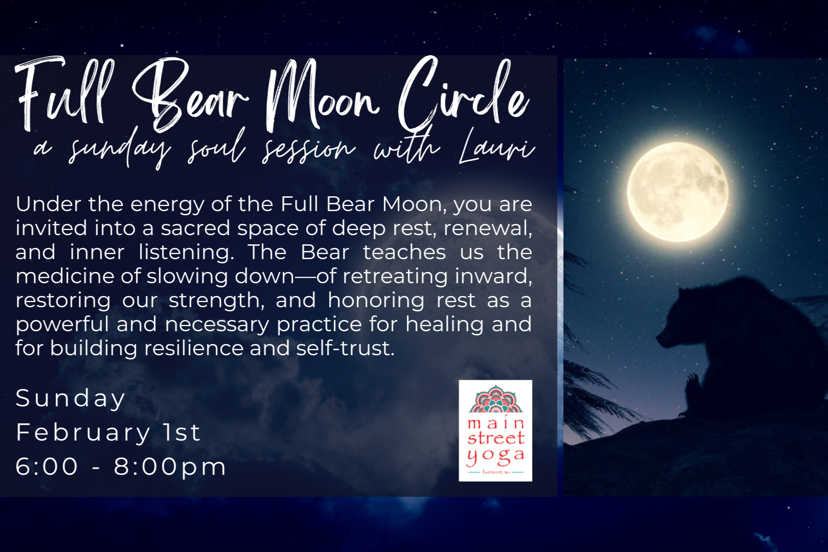 Full Bear Moon Circle: A Sunday Soul Session