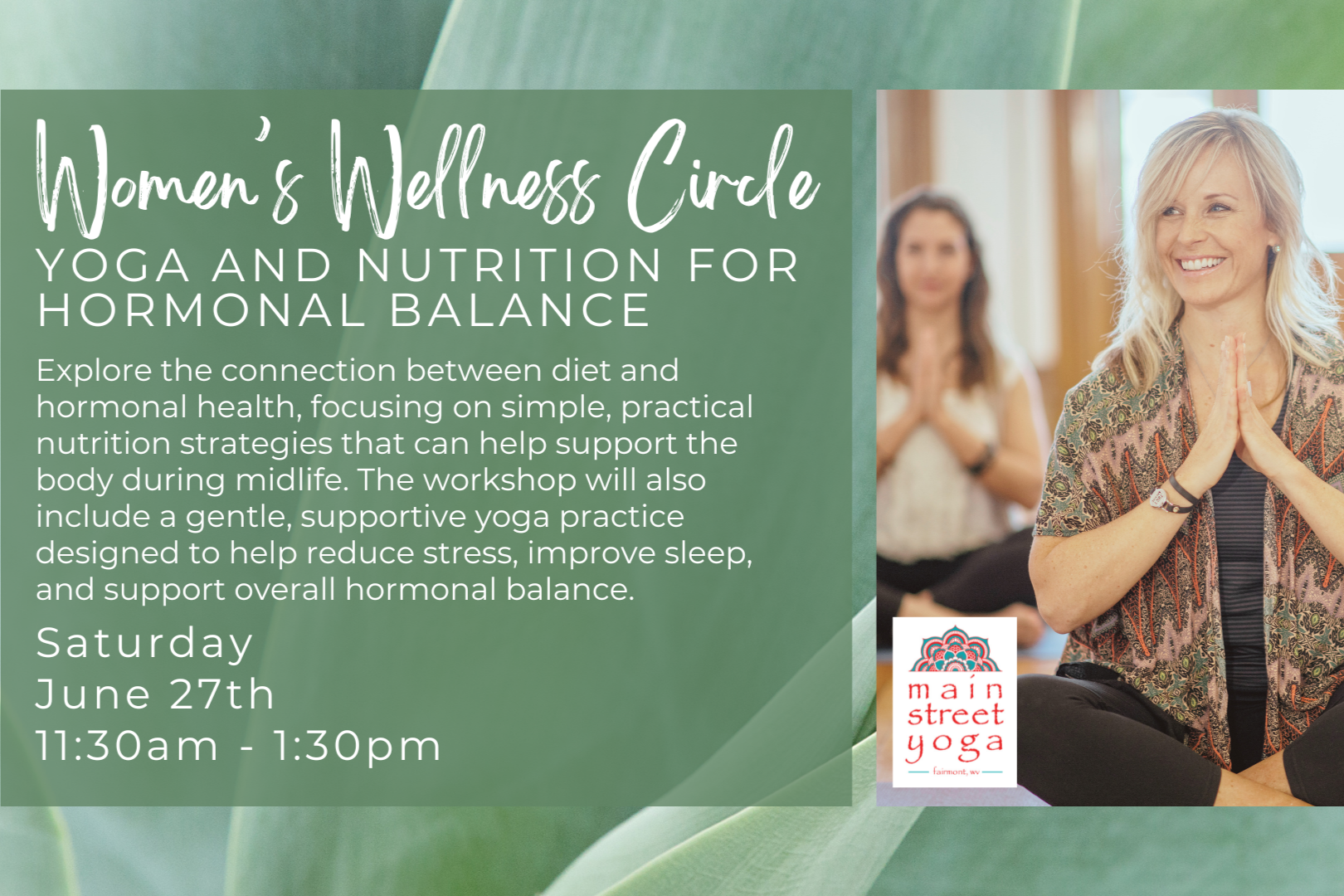 Women's Wellness Circle: Yoga and Nutrition for Hormonal Balance