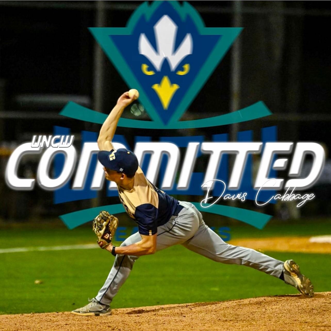 🚨🚨 COMMITTED 🚨🚨 
Help us shoutout @davis_cabbage on his commitment to play baseball at the next level for UNCW! 🔥

UNC Wilmington is getting an all around DUDE both on and off the field. We are proud of his growth, development, and commitment to