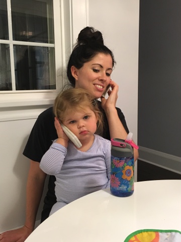 Because we didn't want Lili to be left out..Lili and my daughter clearly making important phone calls.