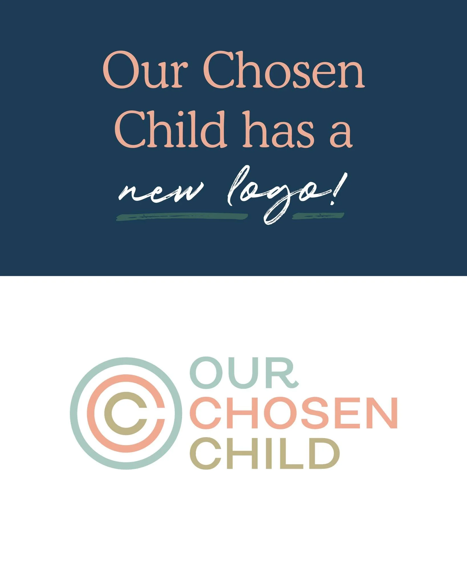 ✨ It&rsquo;s here! ✨ We&rsquo;re so excited to officially reveal the new logo for Our Chosen Child! 💙

This fresh look reflects the heart of who we are&mdash;hopeful, supportive, and dedicated to walking alongside you through every step of the adopt