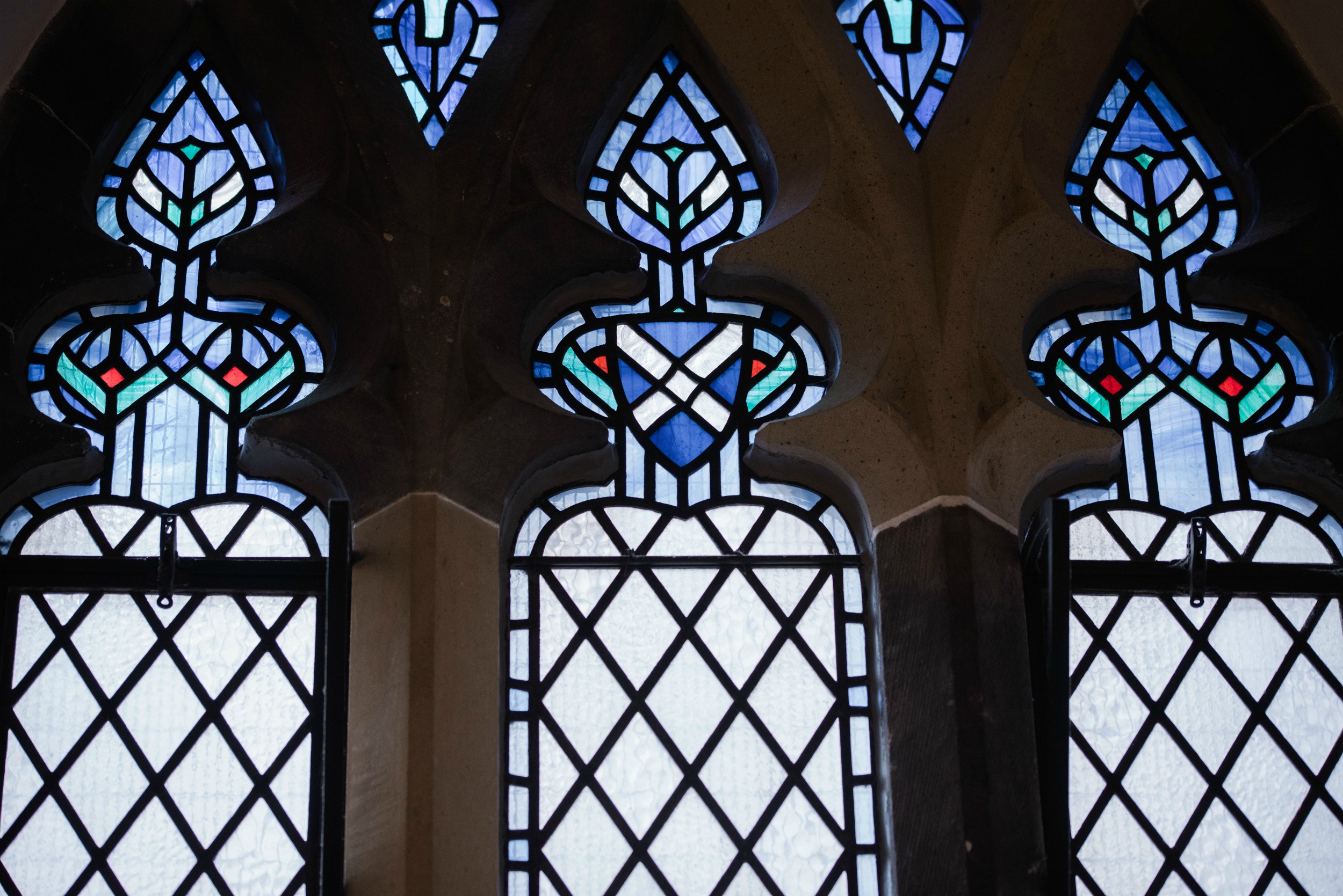 Saltire stained glass window