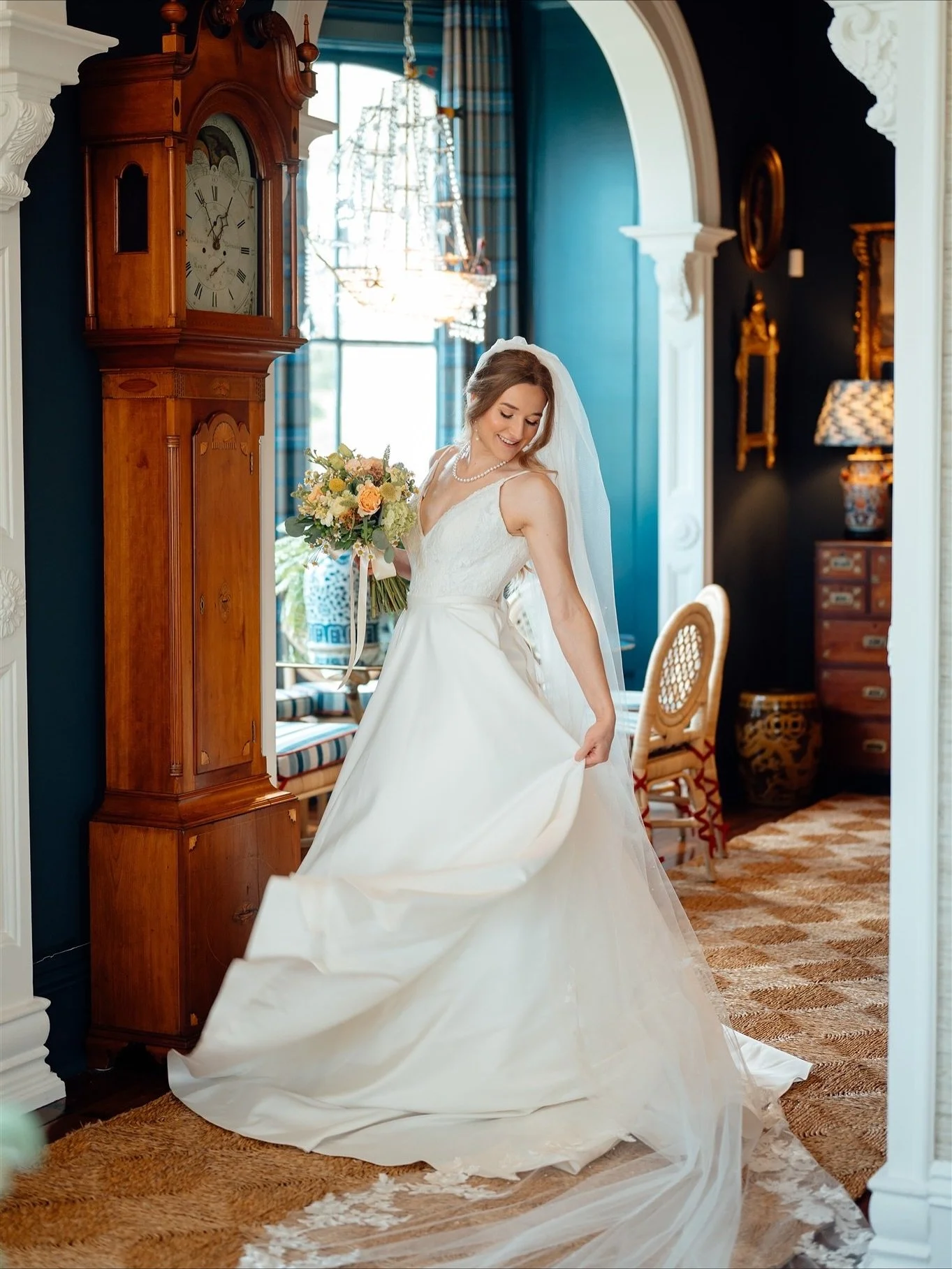 Now that the wedding bells have officially rung&hellip; we can finally share some of these &lsquo;forbidden&rsquo; bridal portraits 😂💍
Taken at the stunning 1874 Guest House, this session was every bit as magical as the bride herself &mdash; elegan