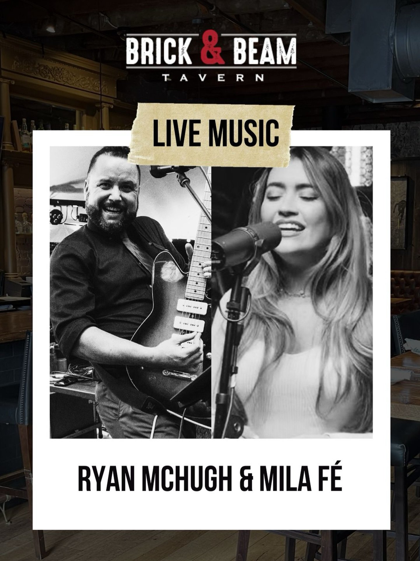 🚨TONIGHT🚨LIVE MUSIC is back featuring @ryanmchugh444 &amp; @voiceofmils @ 8:30PM 🪩💃🏻🕺🏻