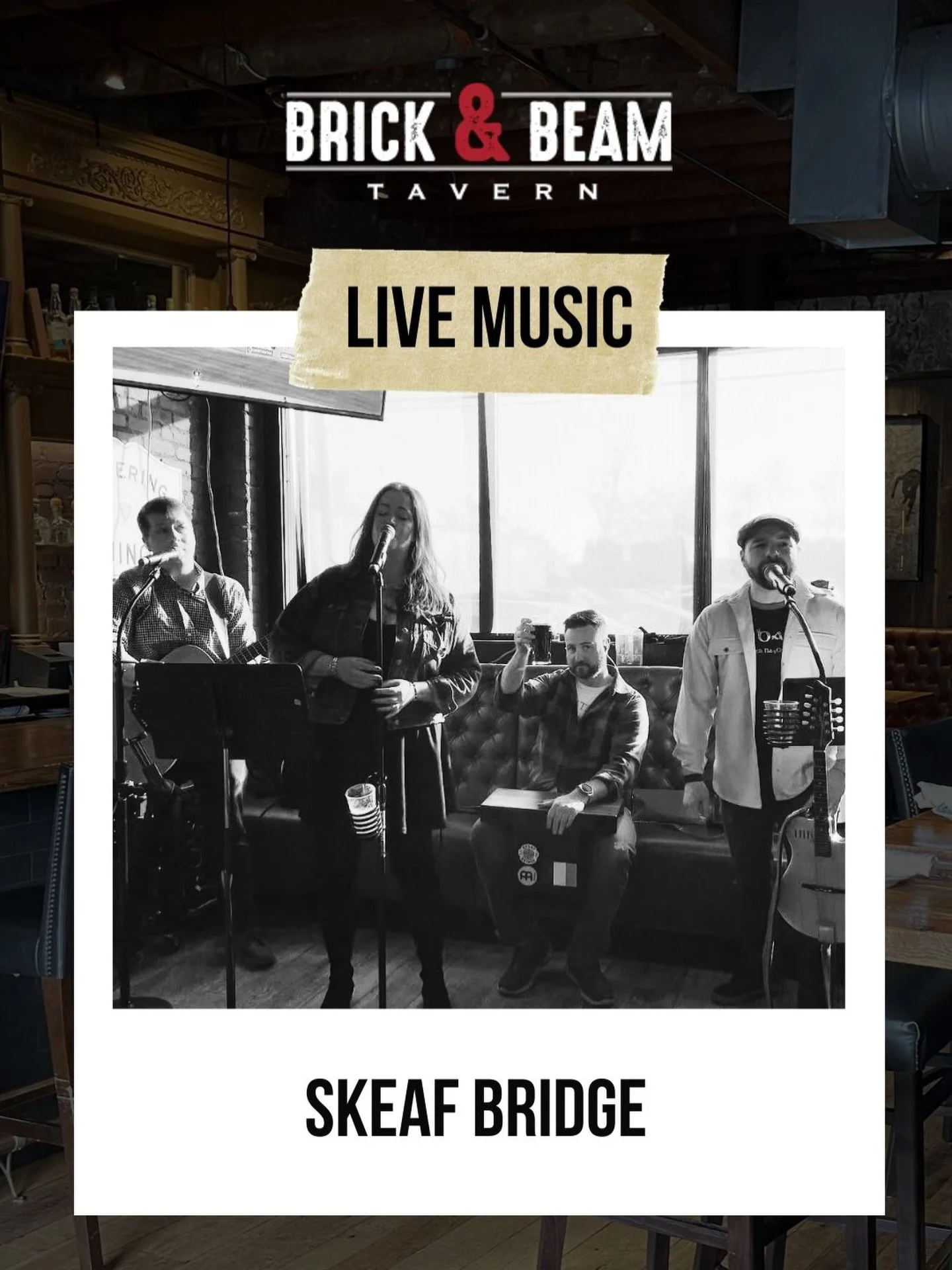 🚨TONIGHT🚨LIVE MUSIC with @skeafbridge starting at 8:30PM 💃🏻🕺🏻🪩