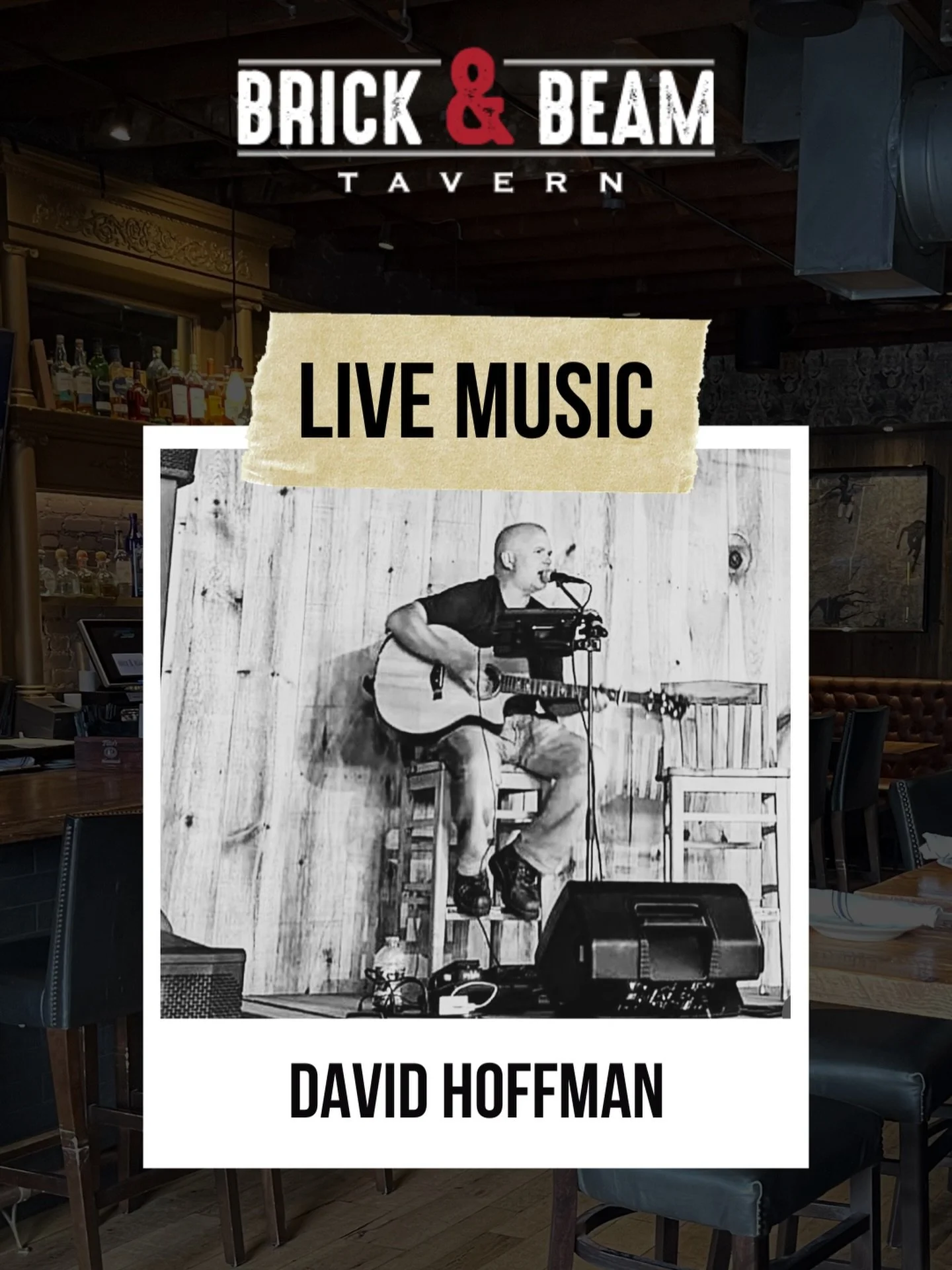 🚨TONIGHT🚨LIVE MUSIC with David Hoffman starting @ 8:30PM! 🪩💃🏻🕺🏻