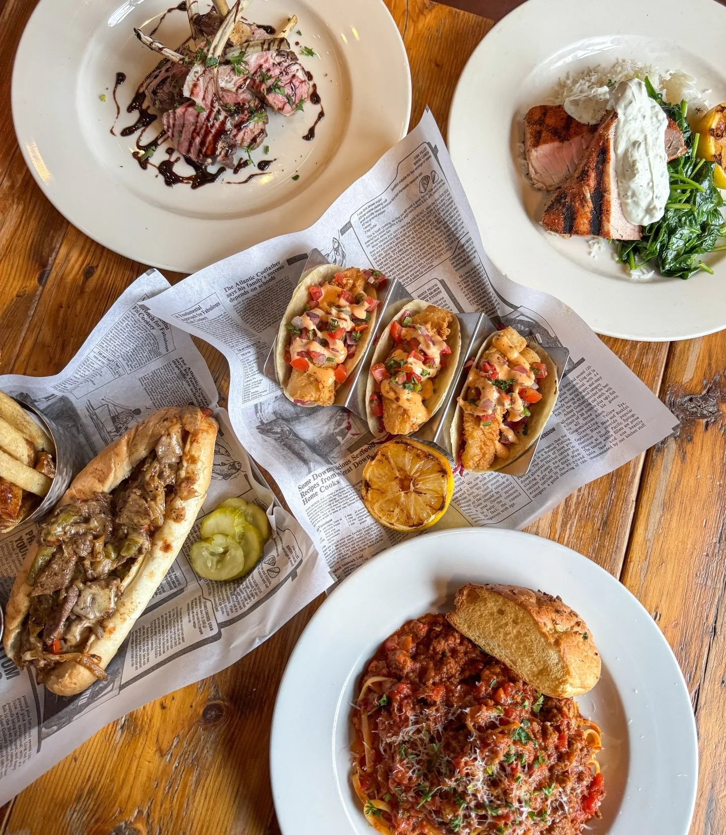 WEEKLY SPECIALS ✨

&bull; FISH TACOS - fried cod, pico de gallo, pickled cabbage, chipotle ranch

&bull; LAMB LOLLIPOPS - balsamic glaze

&bull; STEAK &amp; CHEESE - peppers, onions, american cheese

&bull; BLACKENED TUNA - grilled tuna steak, cajun 