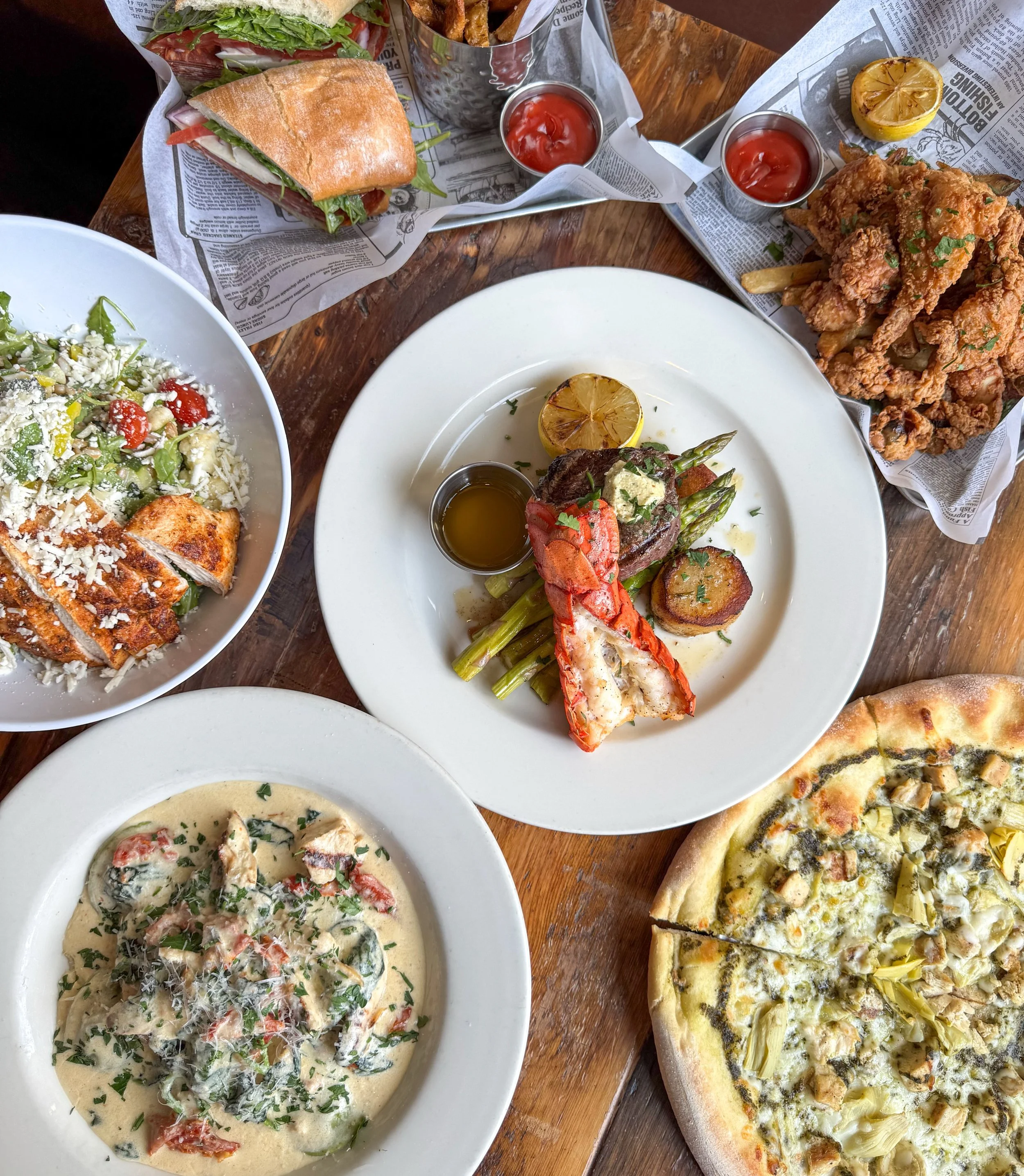 WEEKLY SPECIALS ✨

&bull; FARRO BOWL - blackened chicken, arugula, farro, cucumbers, roasted cauliflower, blistered tomatoes, olives, banana peppers, feta cheese, citrus vinaigrette

&bull; FRIED SEAFOOD PLATTER - scallops, clams, haddock, shrimp, ta