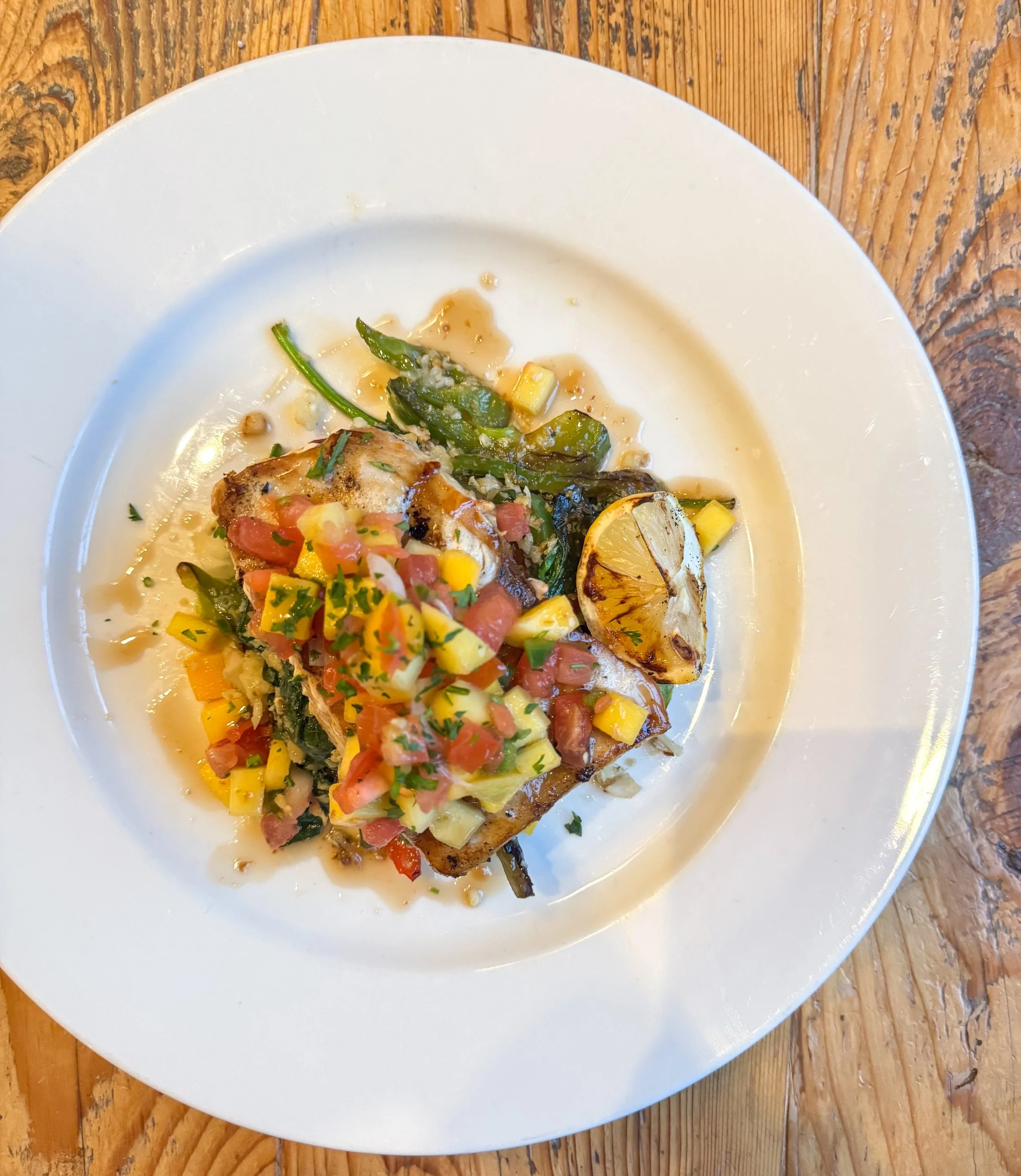 Our Grilled Swordfish with Mango Salsa special is back! 😎