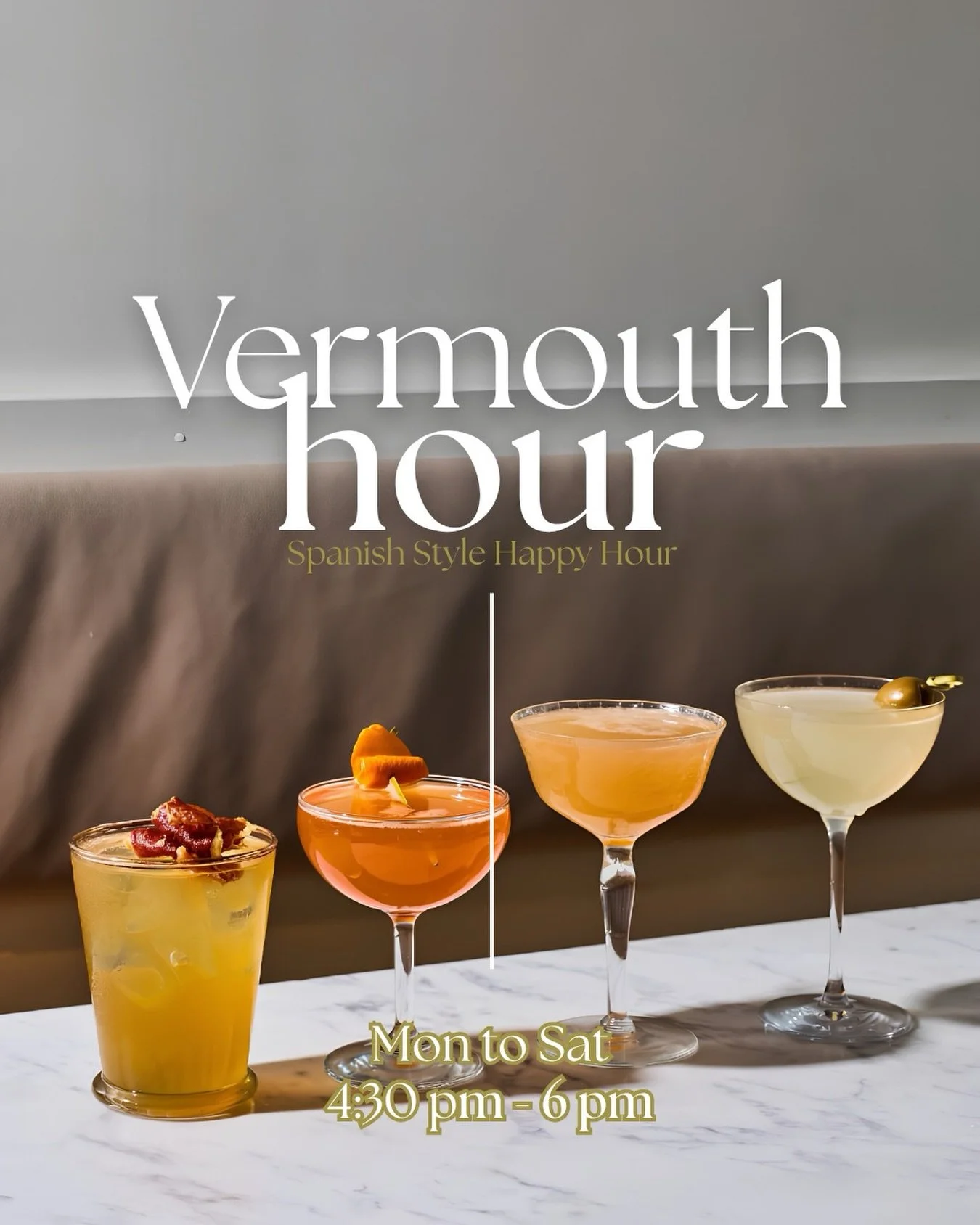 Experience the Spanish take on Happy Hour: Join us for Vermouth Hour at Chaval.

Come for a daily evening ritual at our West End brasserie, featuring a curated selection of fine wines, vermouth, cocktails, appetizers, and our delicious burgers.

When