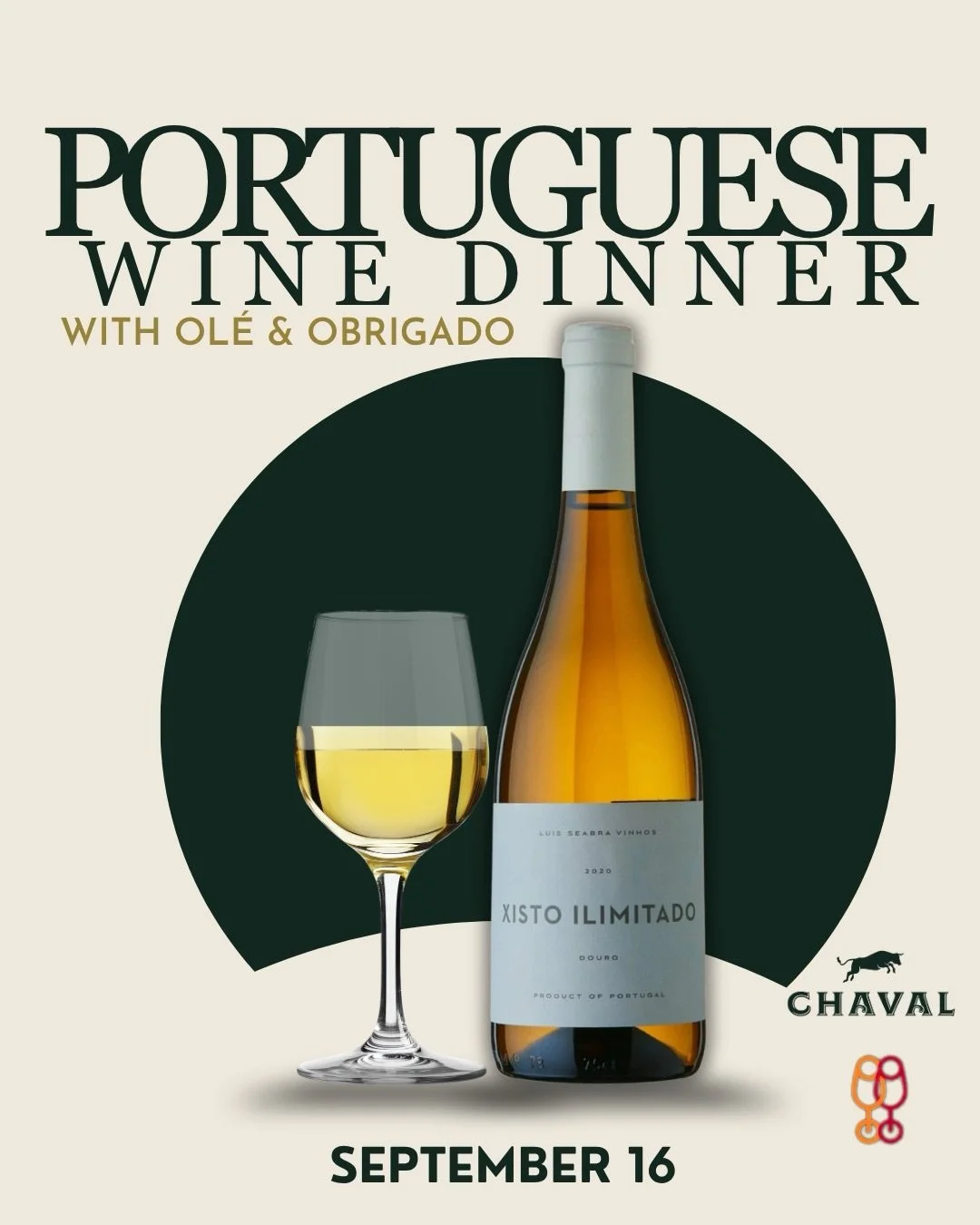 Join us this Wednesday, September 16 for a special five, course dinner, each course paired with a selection of Portuguese wines from Ol&eacute; &amp; Obrigado.

A guided experience featuring Patrick Mata, created to discover new wines, flavors, and p