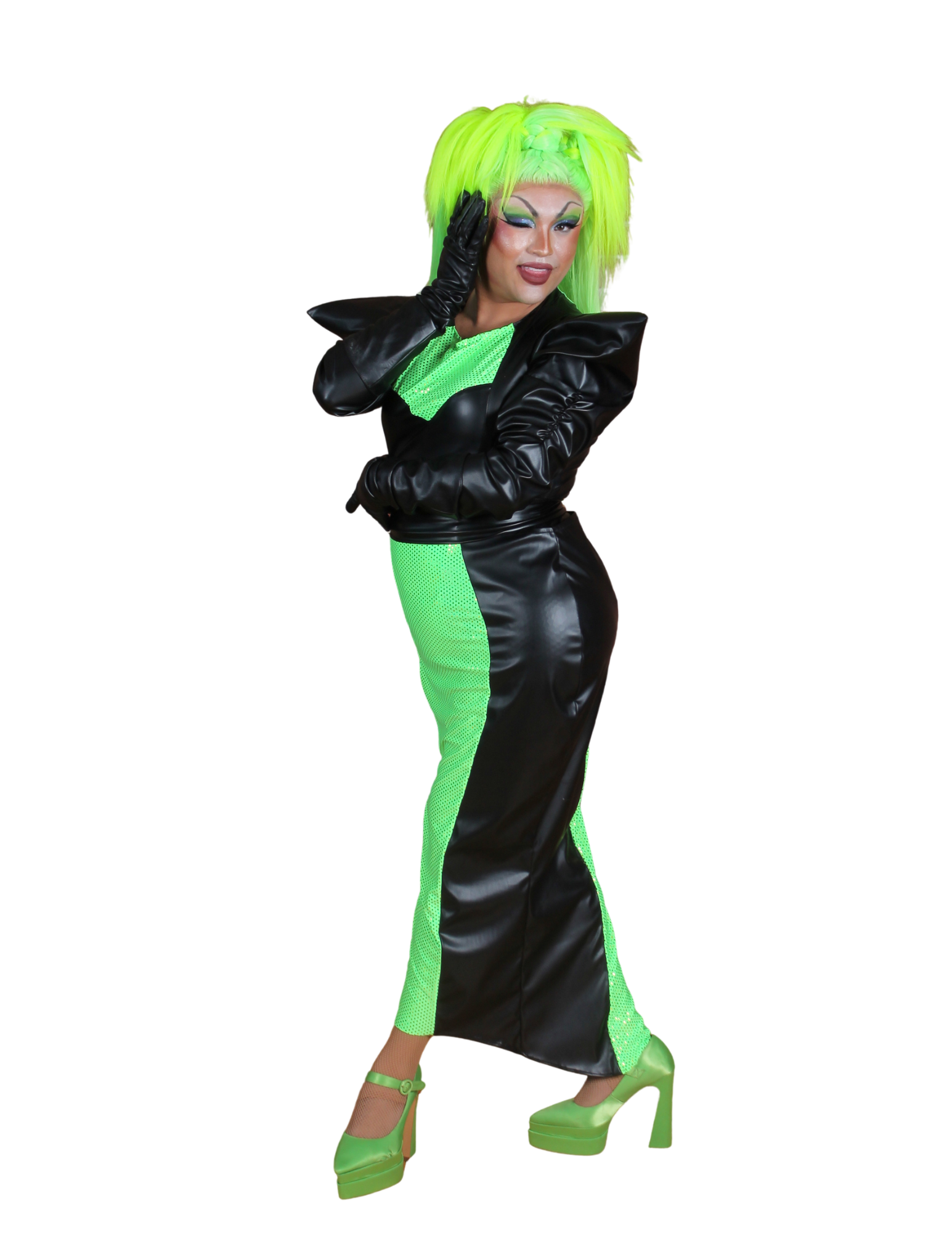 Drag Queen Chartreuse Money for the Halloween Drag Brunch at Chaval for October 18th