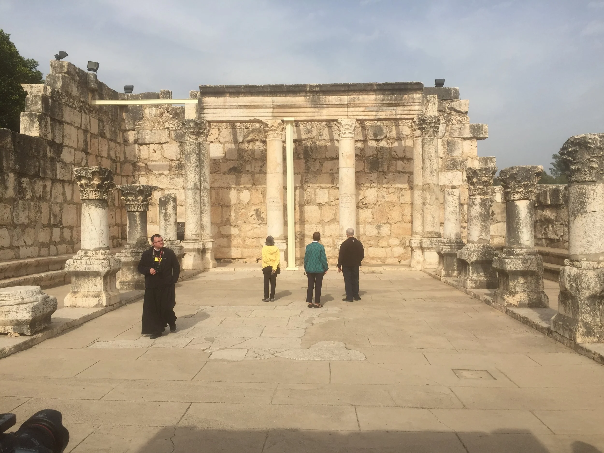 Ruins of the synagogue in Capernaum.