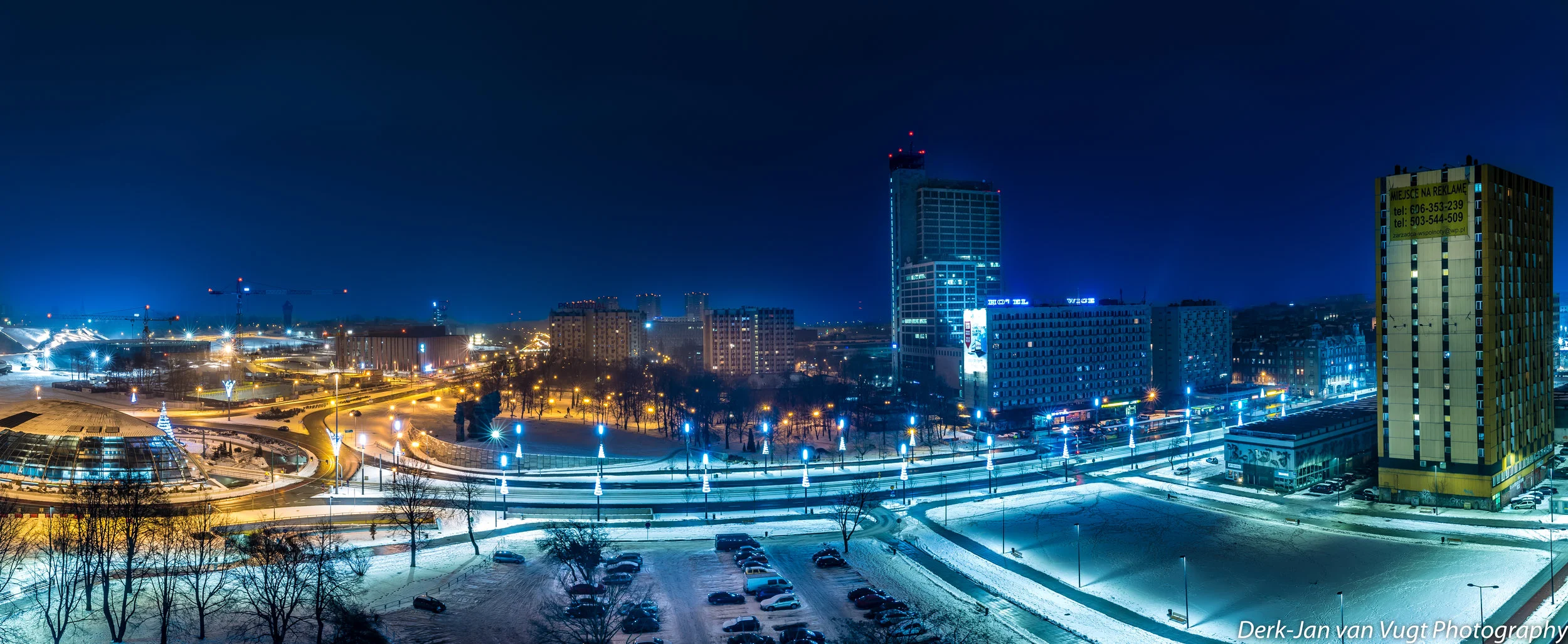 Katowice, City of Lights in the winter.