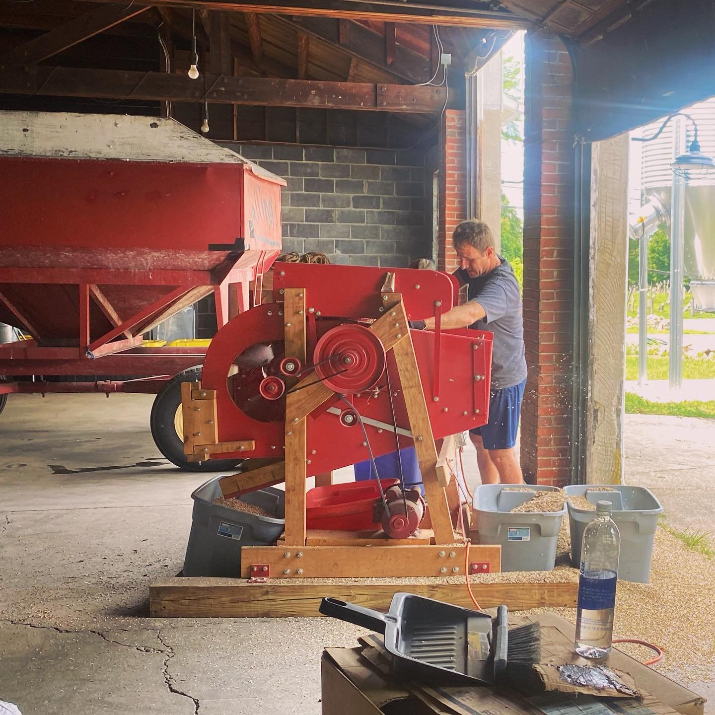 Lenny cleaning grain 7.23.jpg