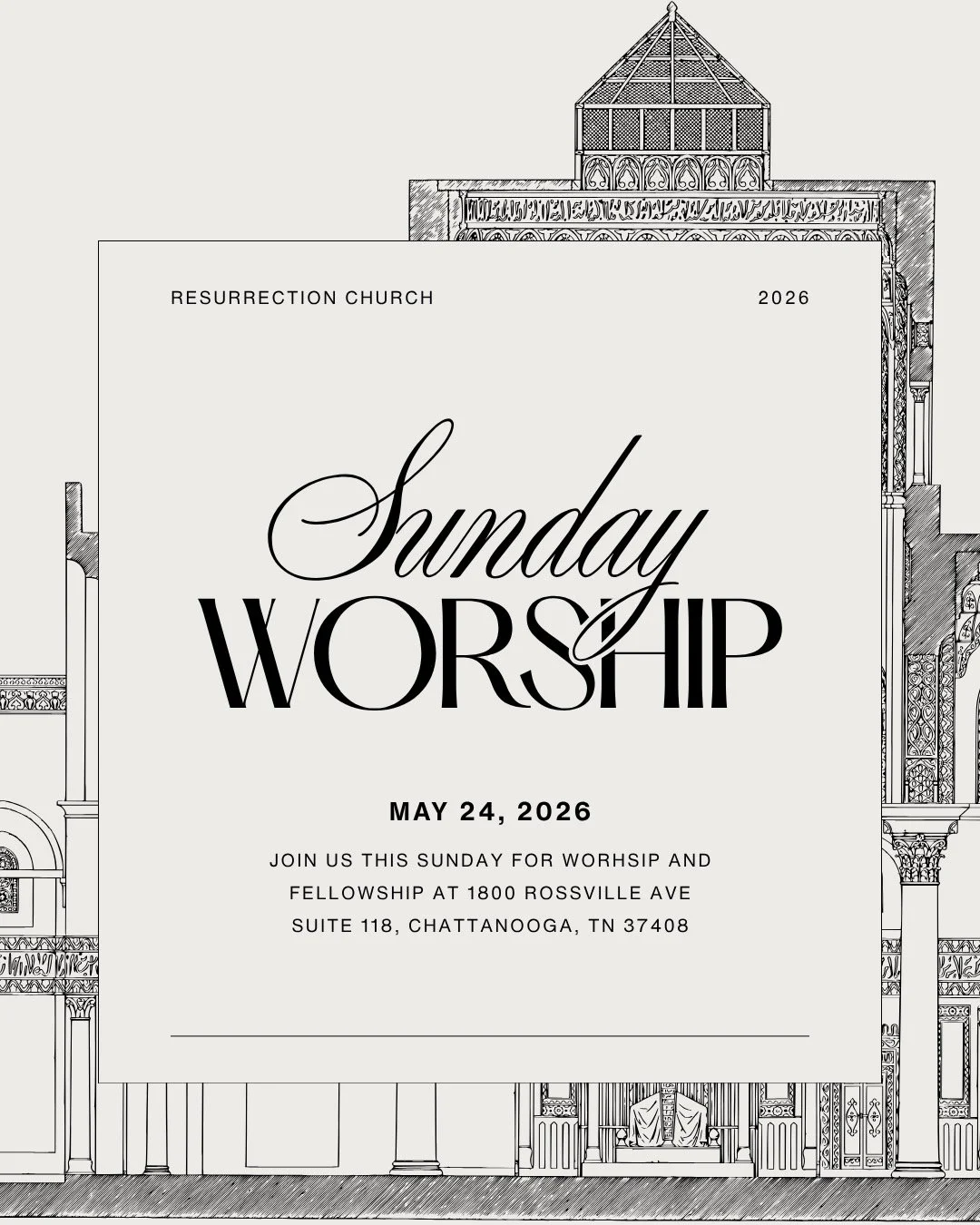 We invite you to join us for worship this Sunday morning as we learn more about Jesus together. | Women of Resurrection, we hope you will join us for breakfast at 8:45 before the service.