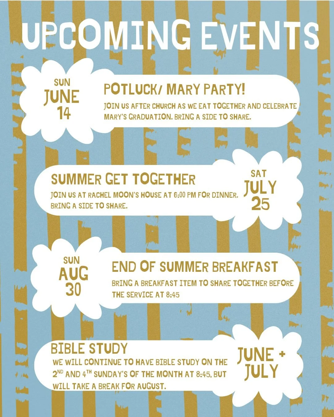 WOMEN OF RESURRECTION, this is for you!! Join us for these upcoming events!