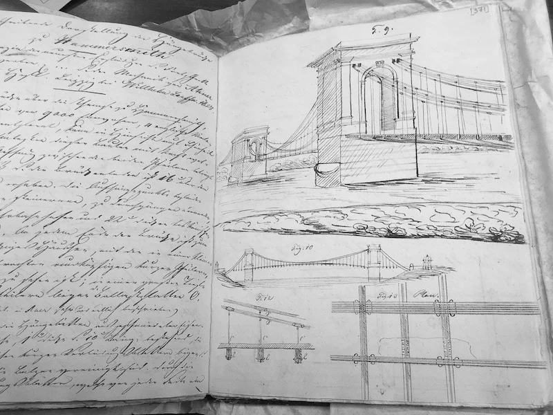 John Roebling's Student Sketchbook, rutger's university