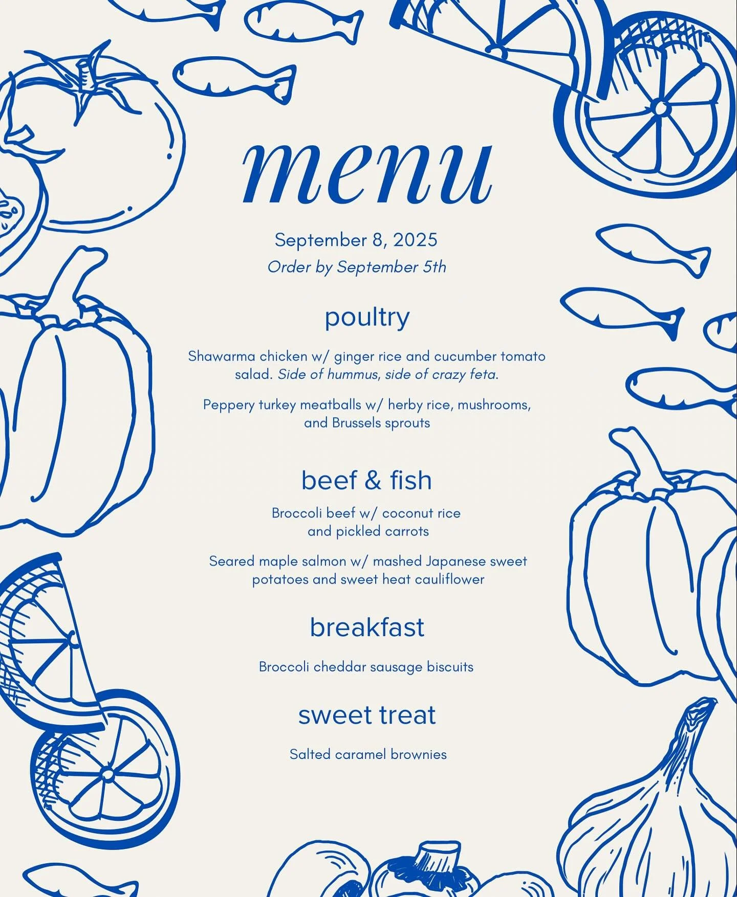 time to let someone else take care of lunch🛎️ 

School is back in session and with or without an academic calendar to abide by, we&rsquo;re all getting our lives together. Be kind to yourself and check next week&rsquo;s lunch off the menu early &mda
