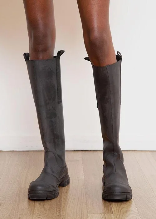 zara rubberized boots