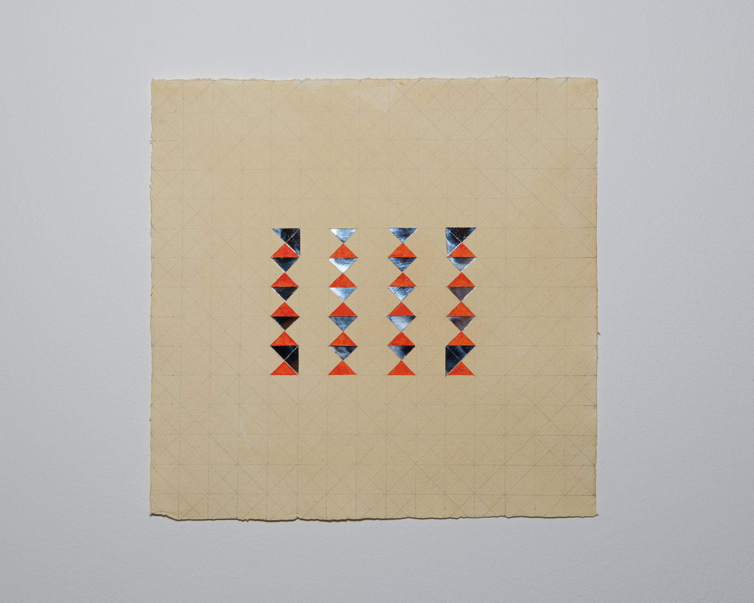Mirror and Ink #1, 2024, Khadi Paper, 320gsm, 30×30 cm