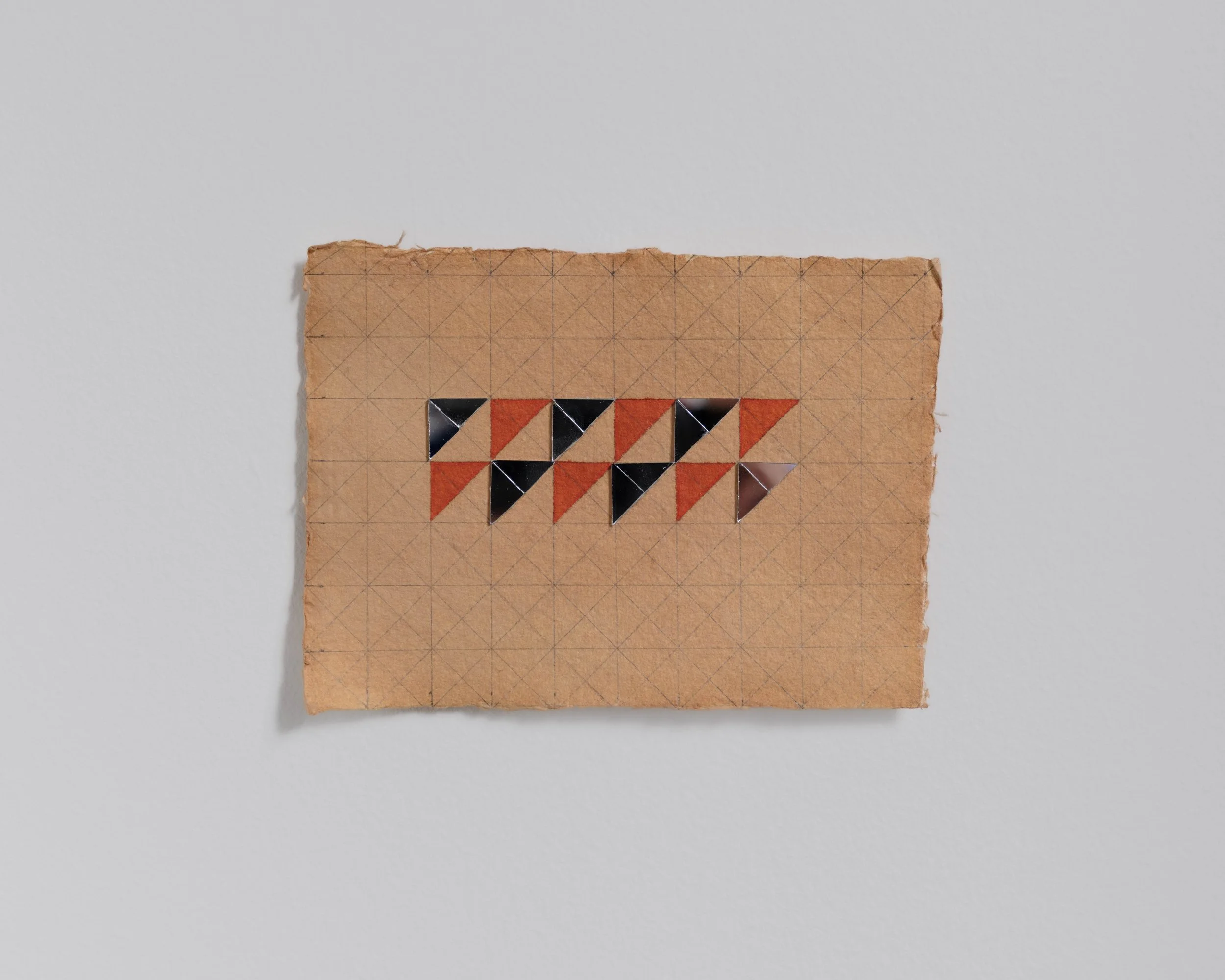 Mirror and Ink #3, 2025, Khadi Paper, 150gsm, 11x15 cm