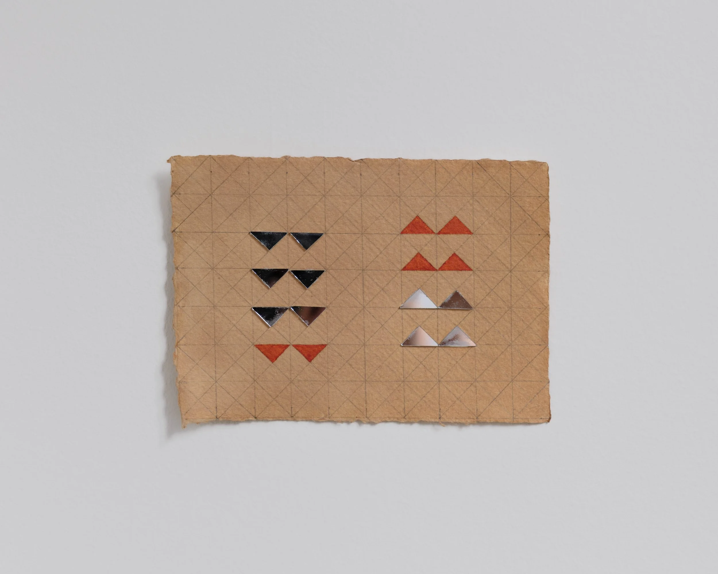 Mirror and Ink #5, 2025, Khadi Paper, 150gsm, 11x15 cm