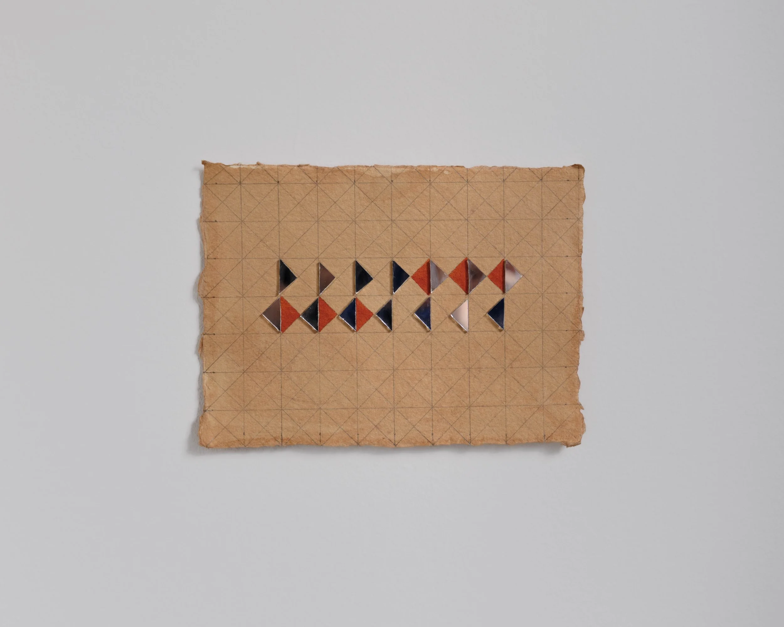 Mirror and Ink #2, 2025, Khadi Paper, 150gsm, 11x15 cm
