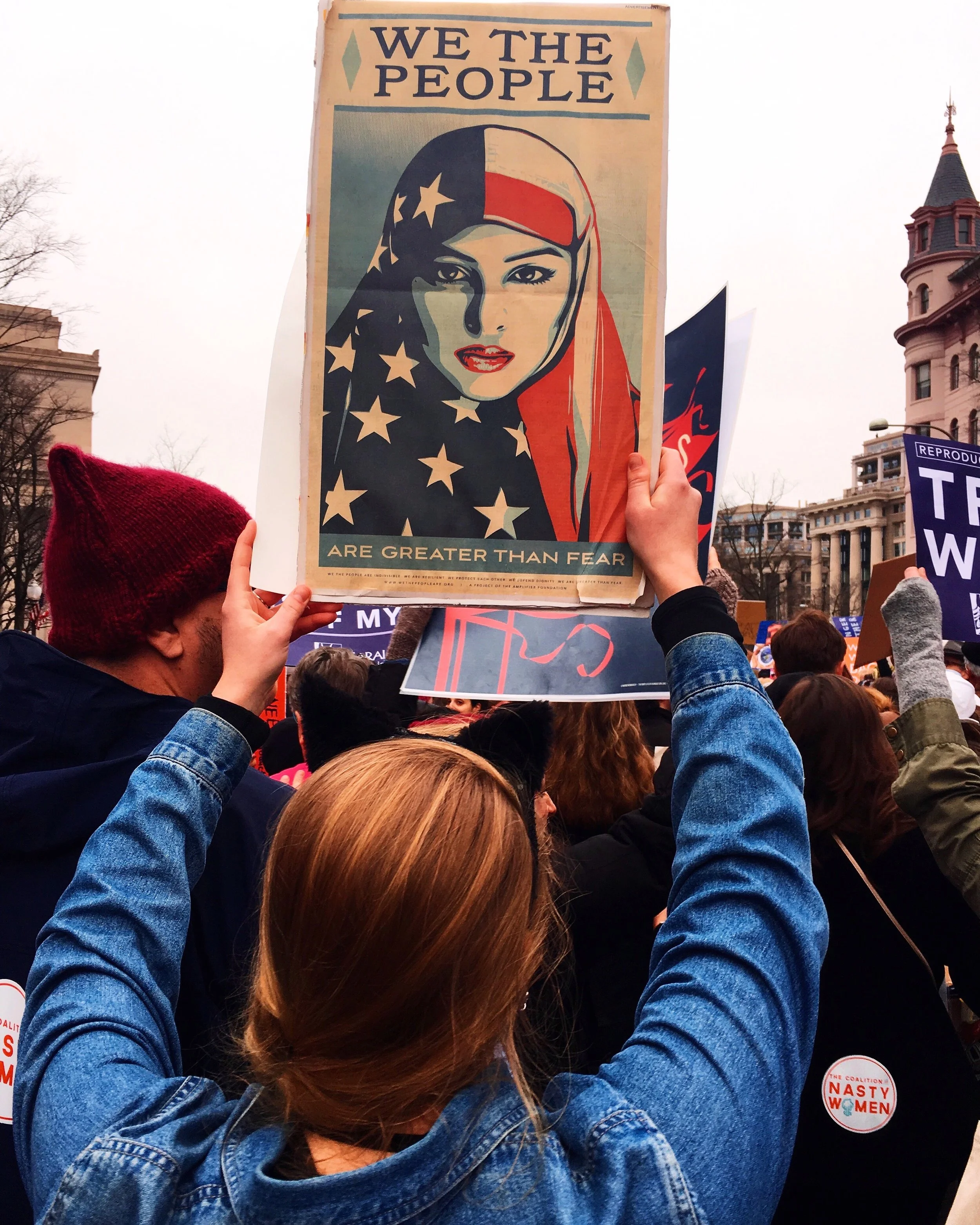 At the Women’s March in January 2017