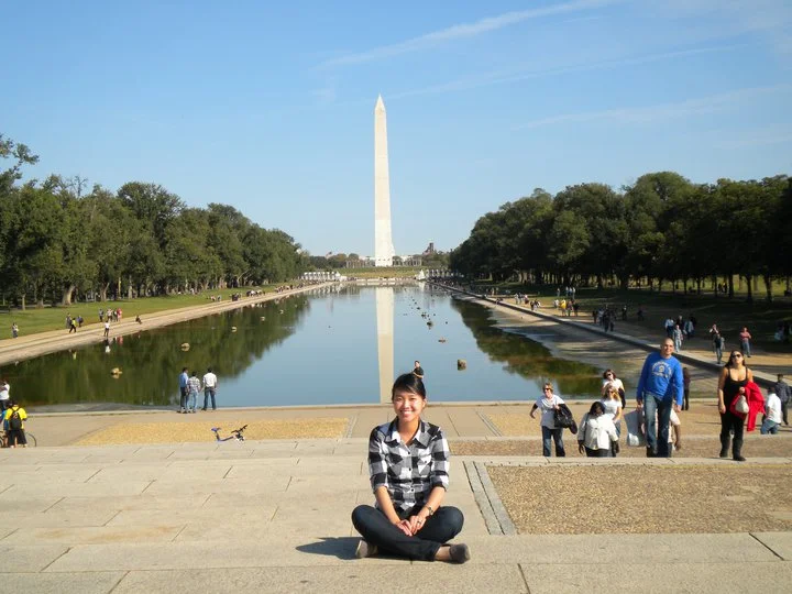 Catherine on her first trip to D.C.