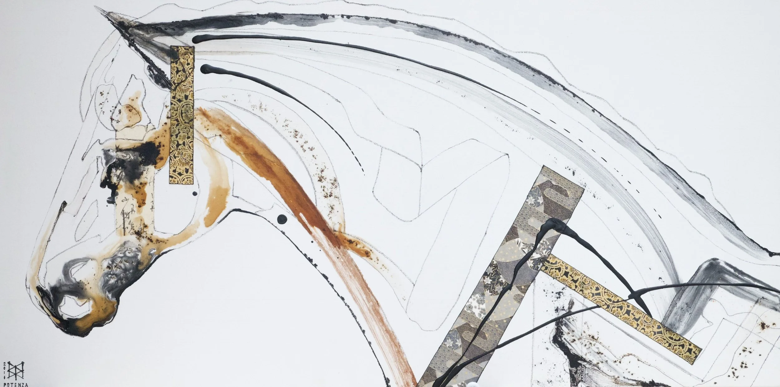 LE PETIT PRINCE || ACRYLIC, COFFEE & INK, JESSICA POTENZA