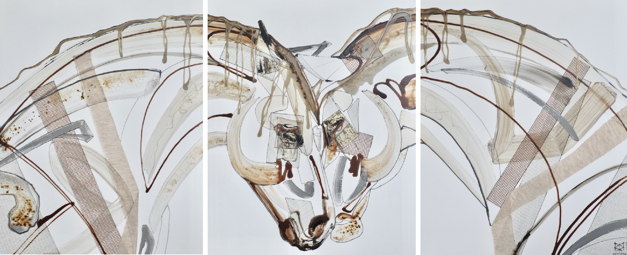 BONNIE & CLYDE NO.6 || ACRYLIC, COFFEE & INK, JESSICA POTENZA