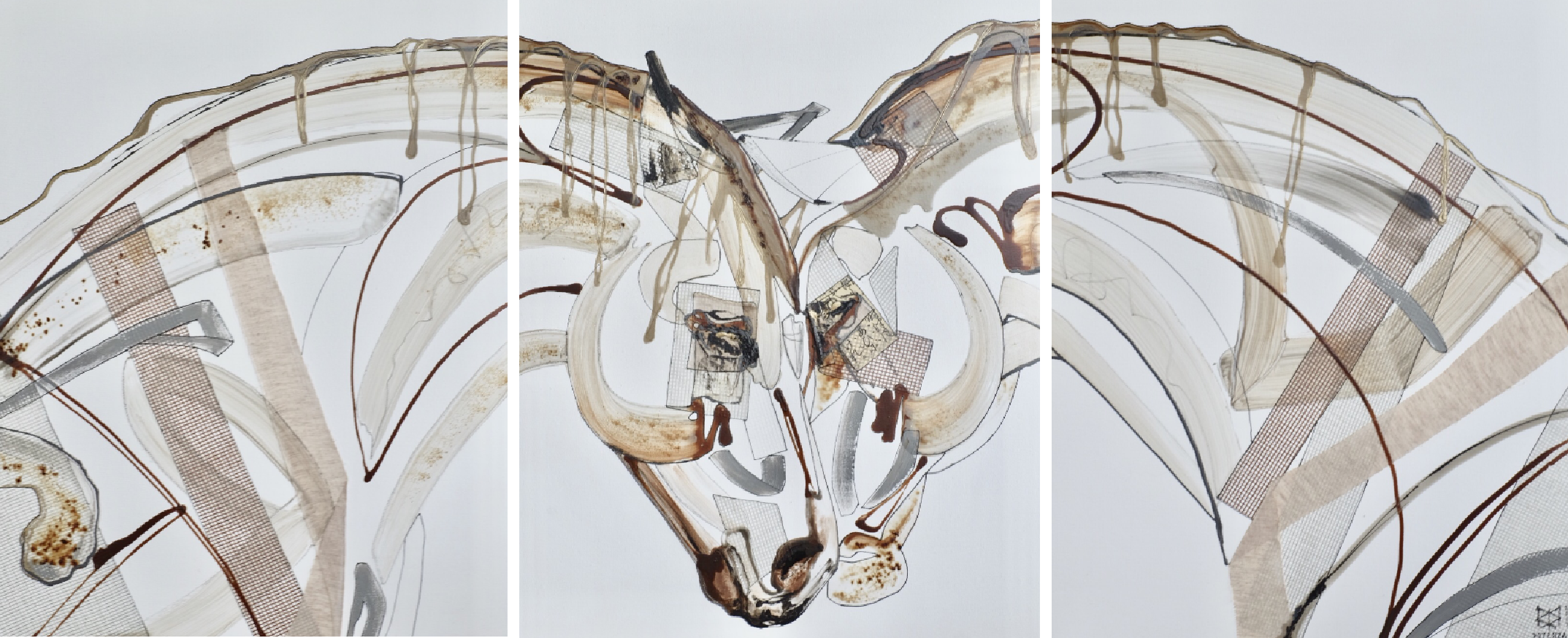 BONNIE & CLYDE NO.6 || ACRYLIC, COFFEE & INK, JESSICA POTENZA