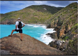 SHARK BAY (TORTOLA) Extending over 18.4 acres from the ridge of Anderson Point to the bay sitting at the Mount Healthy's base, Shark Bay is a rocky beach shaped by the north Atlantic swells softened by the offshore coral reef and limestone pavement.