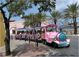 TROLLEY TRAIN TOUR This all-encompassing tour takes you through all the city's historic points of interest: the 1635 Fort Amsterdam, the 1880s Scharloo neighbourhood, the colourful Bolo di Bruit (also known as the Wedding Cake House), Pietermaai Cathedral, Floating Market, Mikve Israel Emmanuel Synagogue (the oldest synagogue in uninterrupted use in the western hemisphere), the cultural Queen Wihelmina Park, and the impressive Waterfront Arches fortress.
